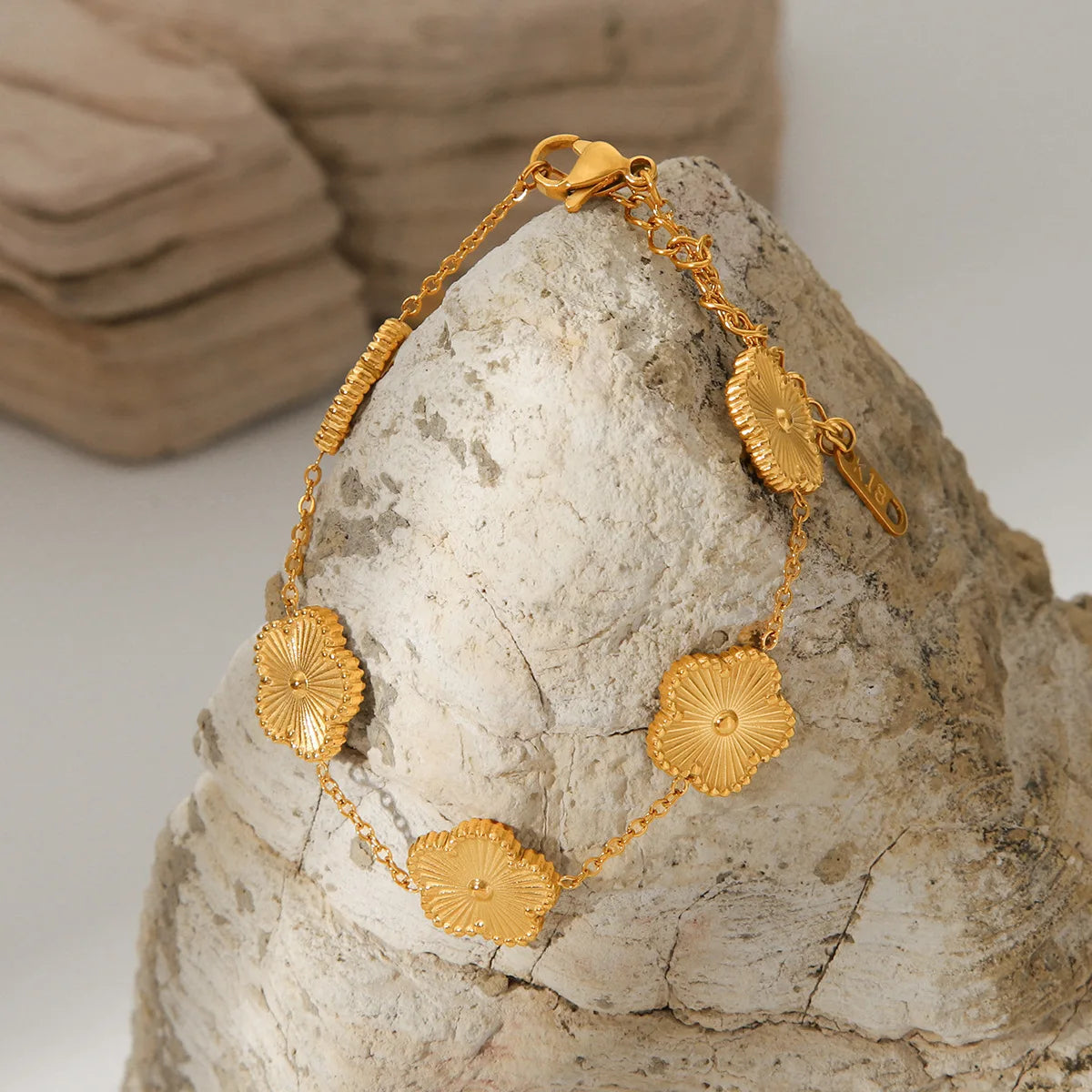 Bracelet Fleur Doré