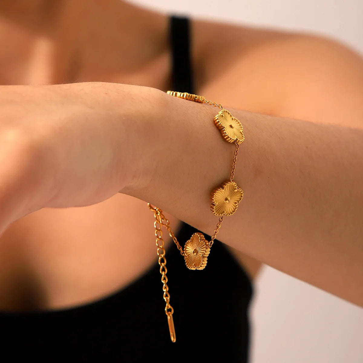 Bracelet Fleur Doré